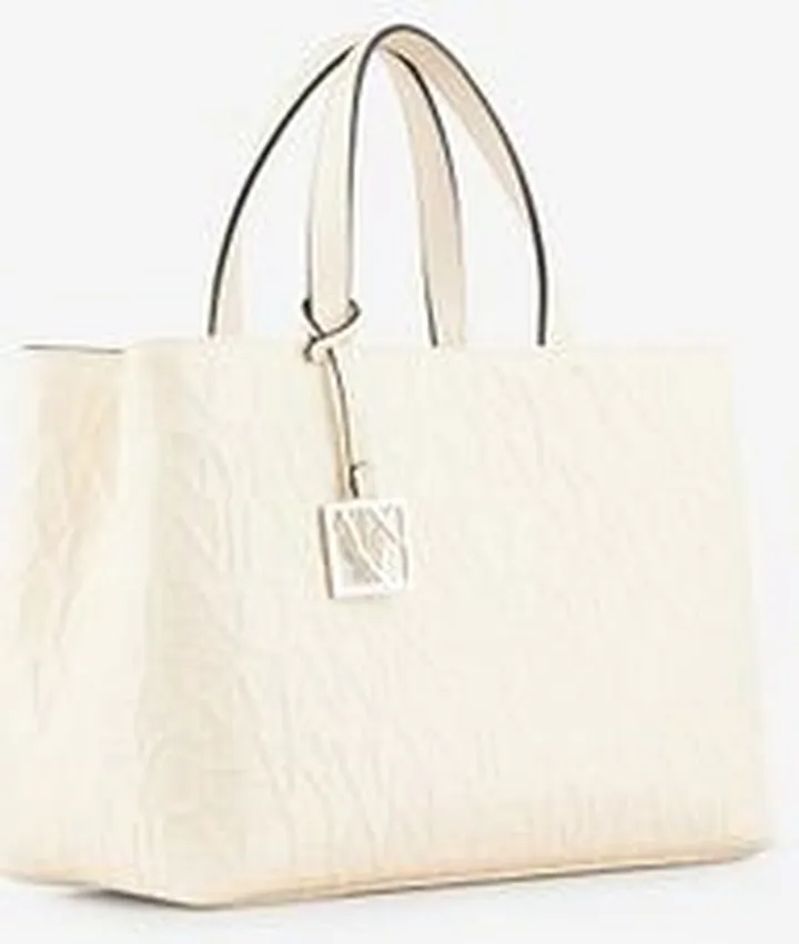 Embossed medium tote bag
