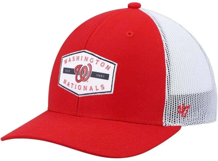 Men's Red Washington Nationals Convoy Trucker Snapback Hat