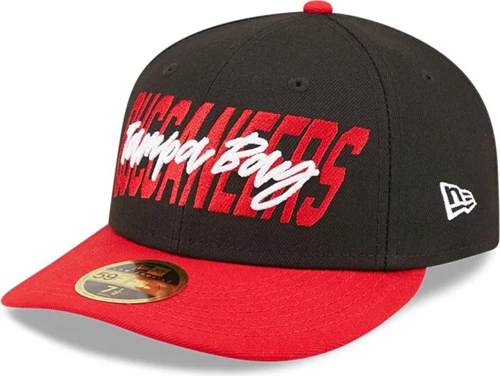 Men's New Era Black and Red Tampa Bay Buccaneers 2022 Nfl Draft Low Profile 59FIFTY Fitted Hat