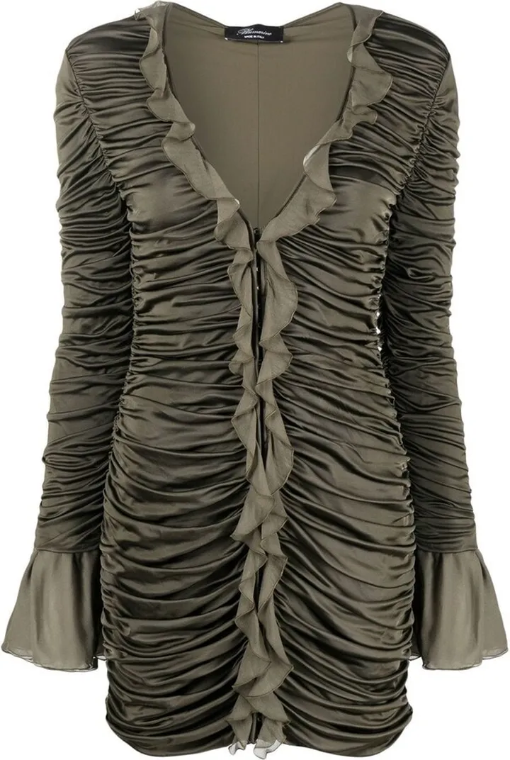 Gathered Ruffled Minidress