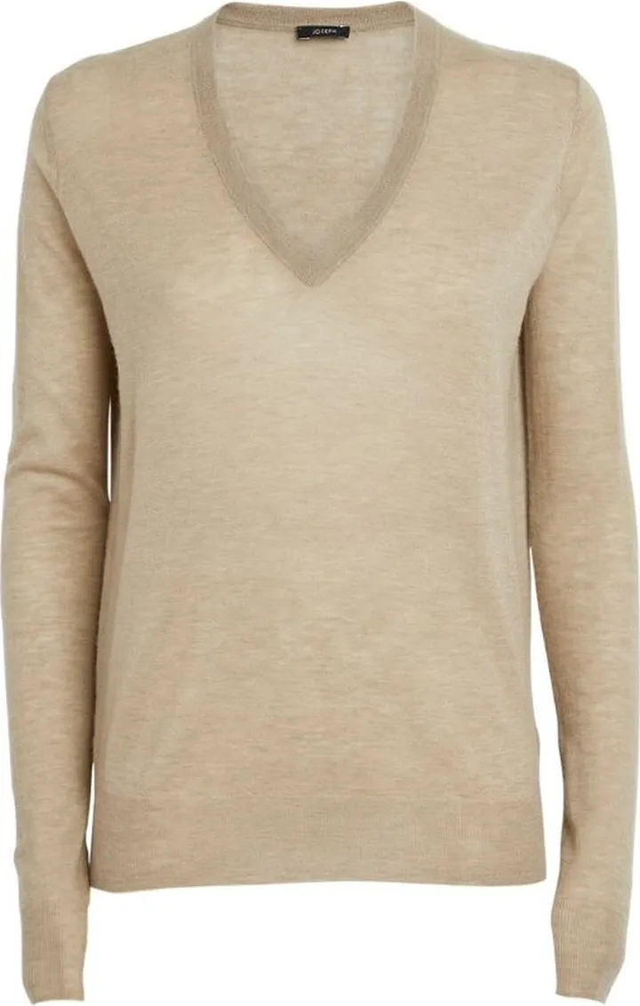 Joseph Cashmere-Cashair V-Neck Sweater