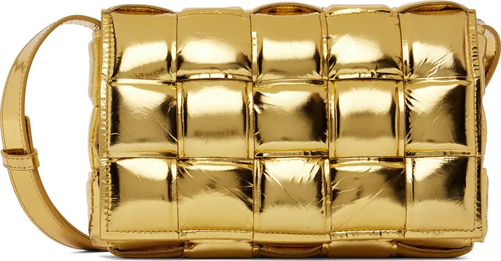 Bottega Veneta Gold Cassette Shoulder Bag
