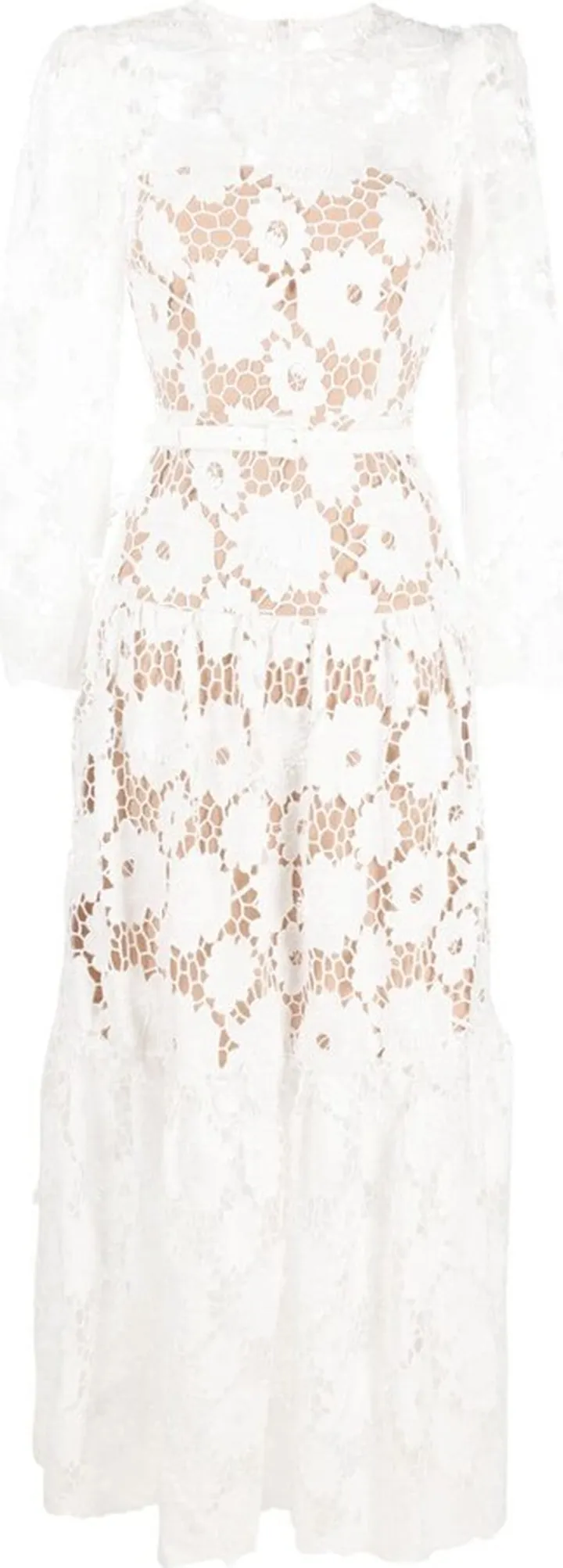 Lace-Detailing Cotton Dress