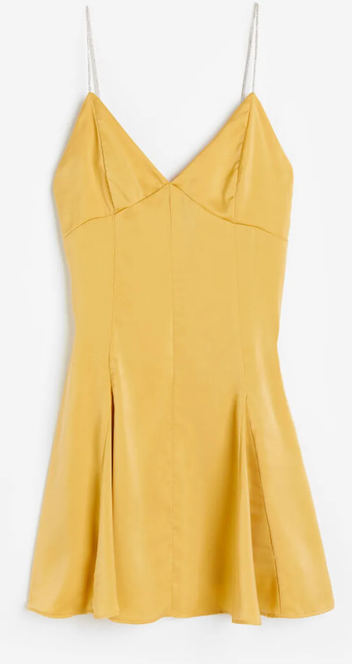 Rhinestone-strap Dress