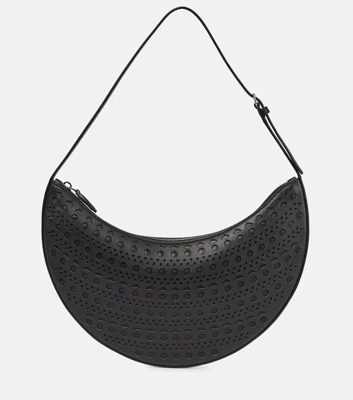 Le Demi-Lune Small leather shoulder bag