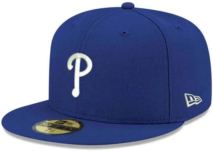 Men's Royal Philadelphia Phillies Logo White 59FIFTY Fitted Hat