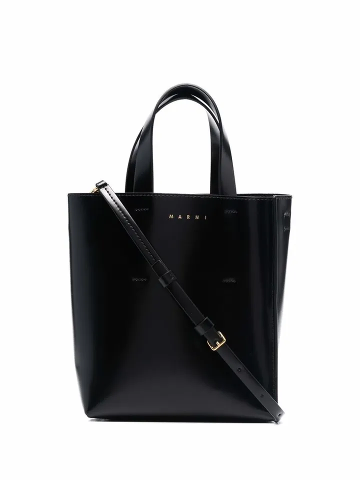 Logo-Detail Leather Tote Bag