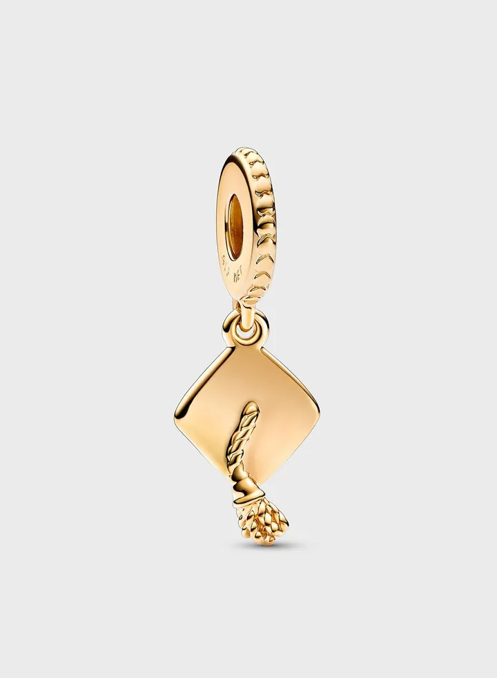 Student Hat 14K Gold-Plated Dangle Charm
