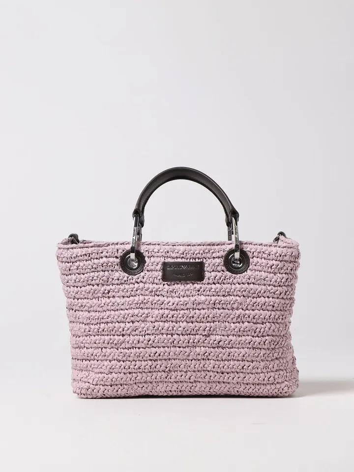 Emporio Armani bag in woven raffia
