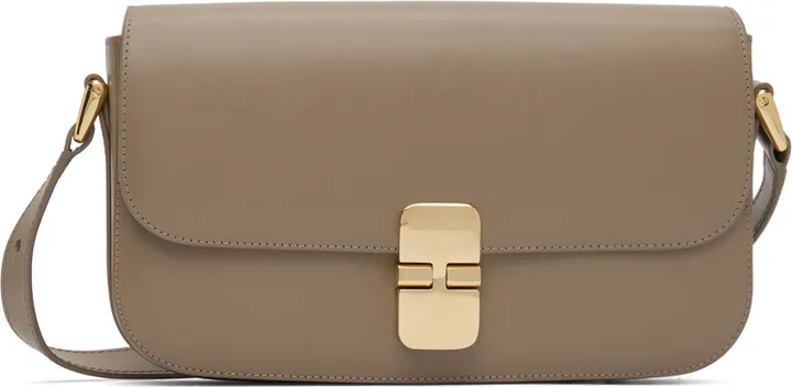 A.P.C. Beige Grace Baguette Bag