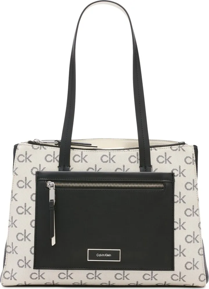 Hadley Denim Jacquard Signature Large Triple Compartment Tote