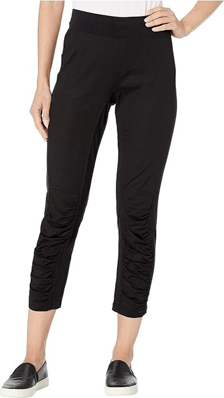 XCVI Wearables Jetter Crop in Stretch Poplin (Black) Women's Casual Pants