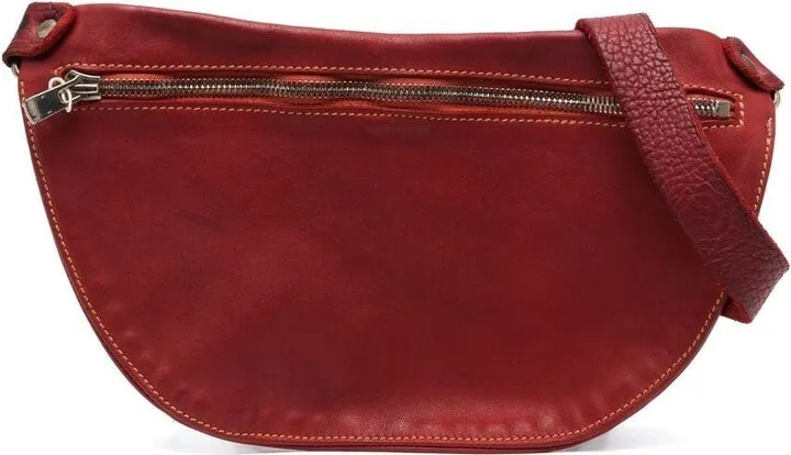Zip-Fastening Suede Crossbody Bag