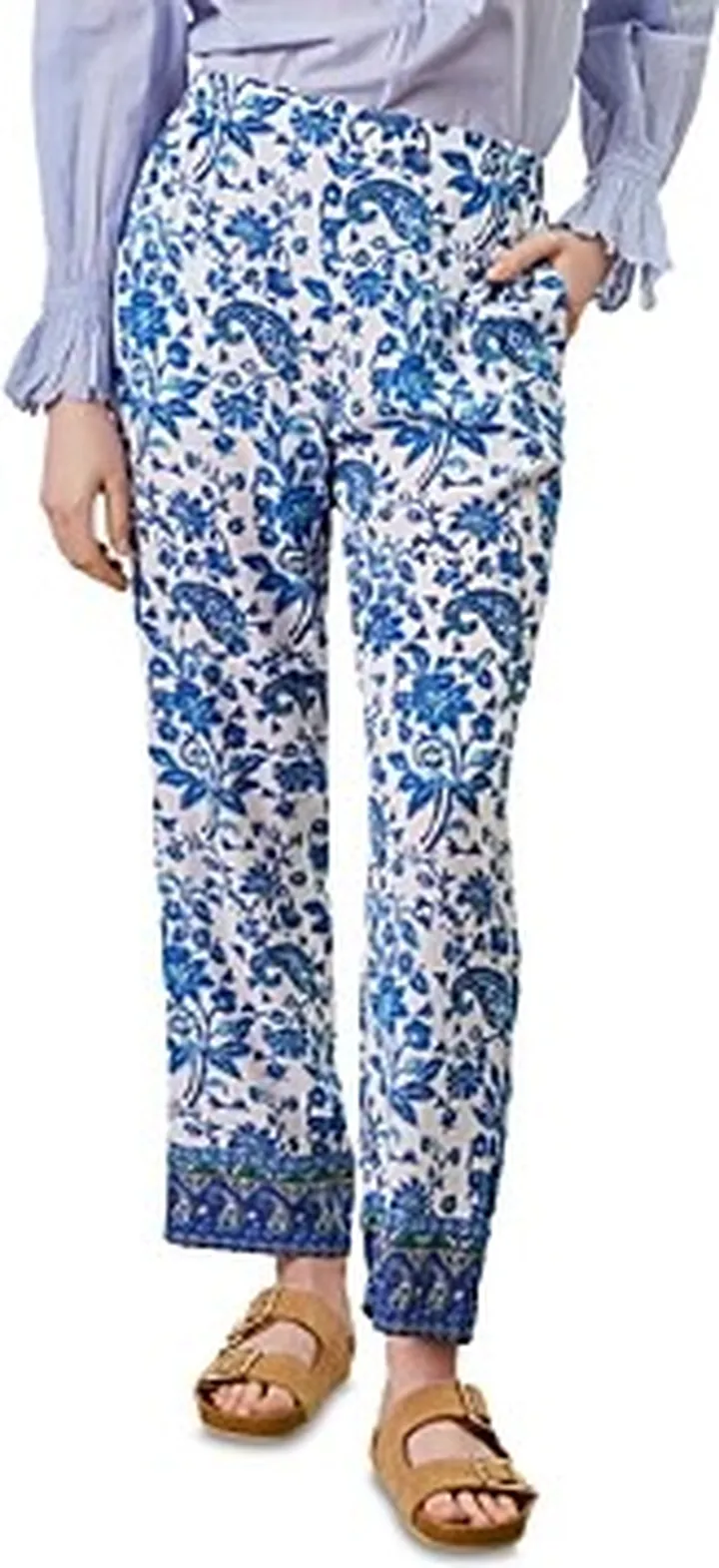 Gerard Darel Elisea Paisley Print Straight Leg Pants