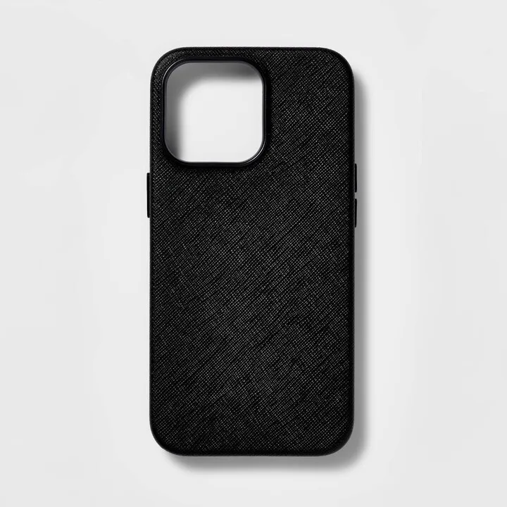 Apple iPhone 13 Pro Case - heyday™ Black Saffiano