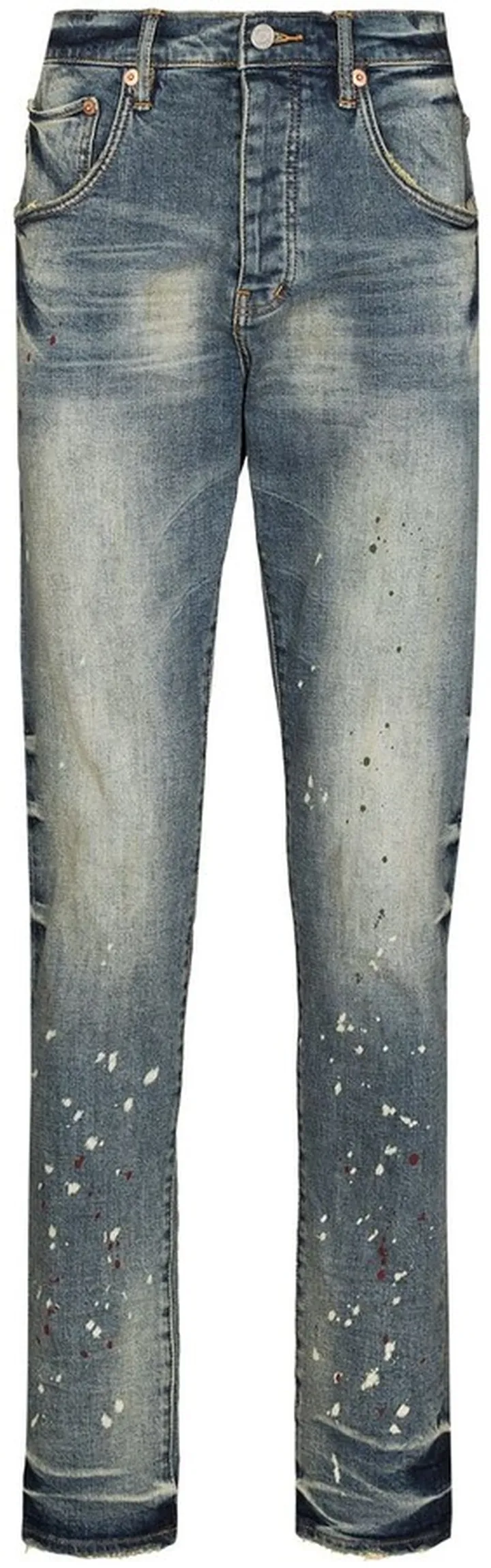 Vintage Spotted tapered-leg jeans