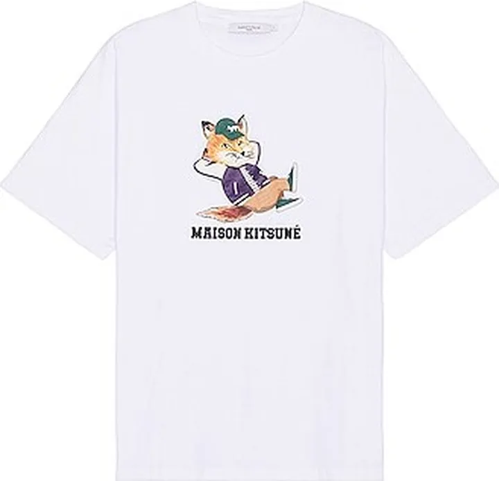 Maison Kitsune Dressed Fox Easy Tee in White