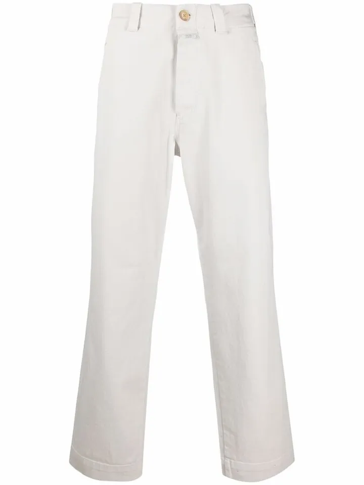 High-Waist Straight Leg Trousers