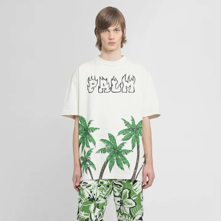 Palm Angels Man White T-Shirts