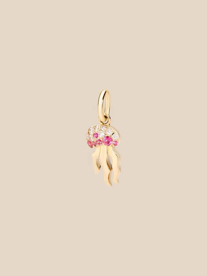 Medusa Dodo pendant in 18 kt yellow gold and diamonds