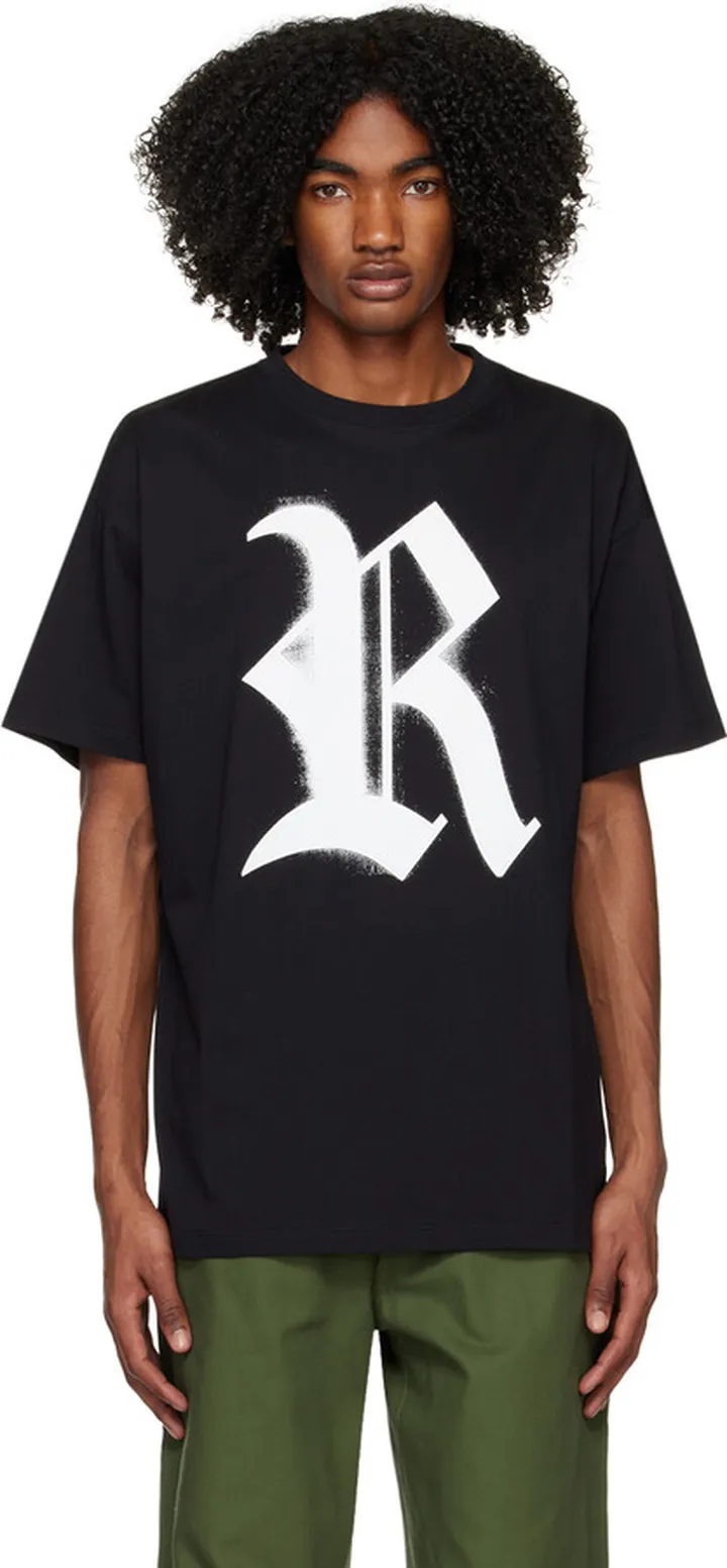 Raf Simons Black 'R' T-Shirt