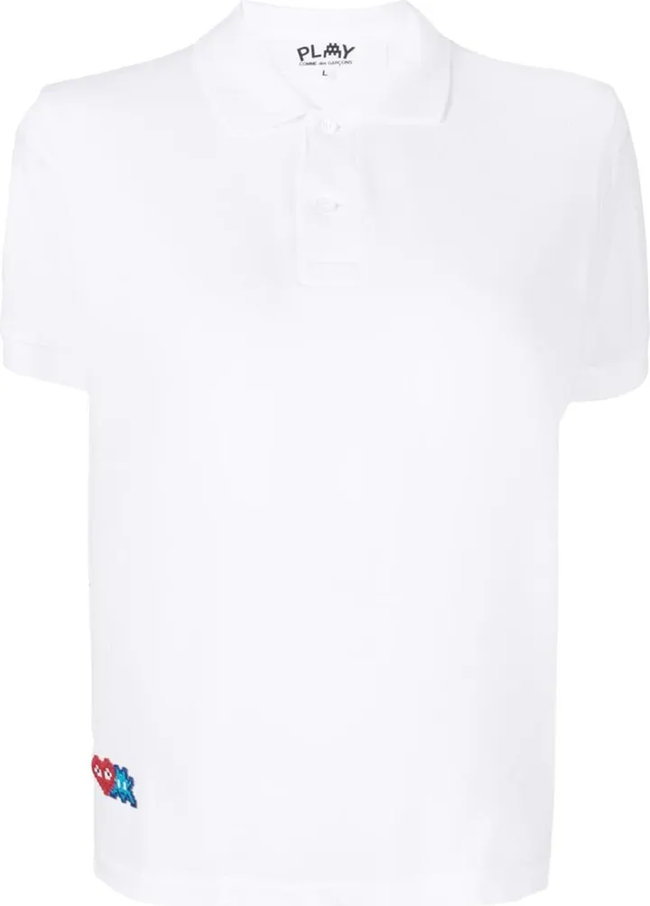 x Invader pixelated-heart polo shirt