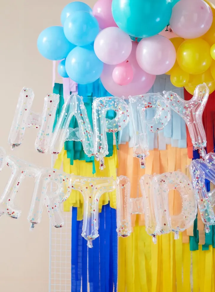 Happy Birthday Confetti Balloon