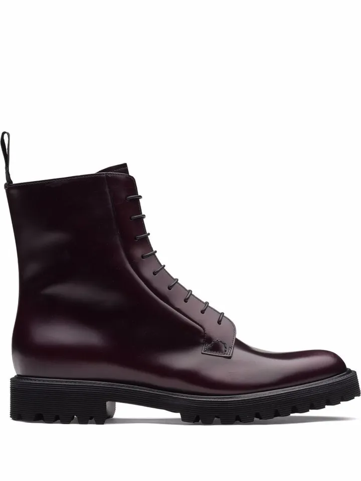 Alexandra T leather lace-up boots