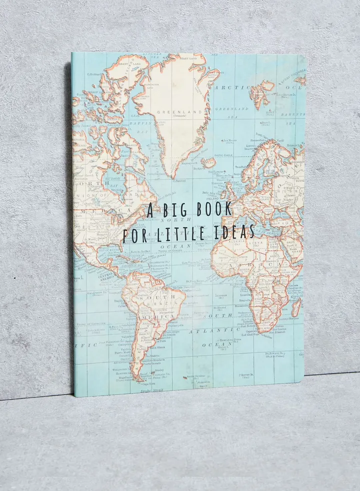 Vintage Map A5 NotebooK