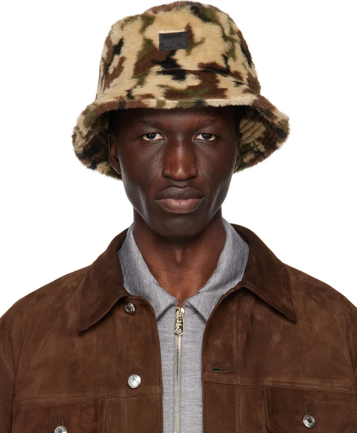 Paul Smith Brown Camouflage Bucket Hat