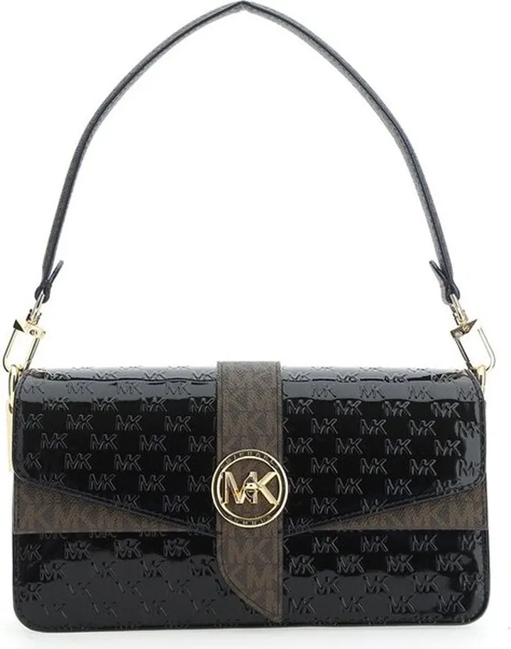 Michael Michael Kors Greenwich Medium Logo Embossed Shoulder Bag