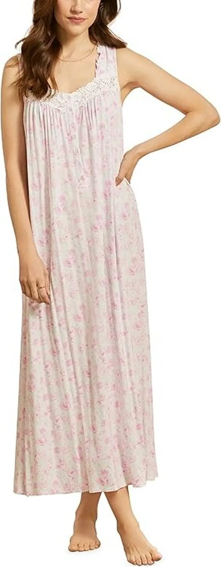 Eileen West Sleeveless Ballet Gown (Wild Garden) Women's Pajama