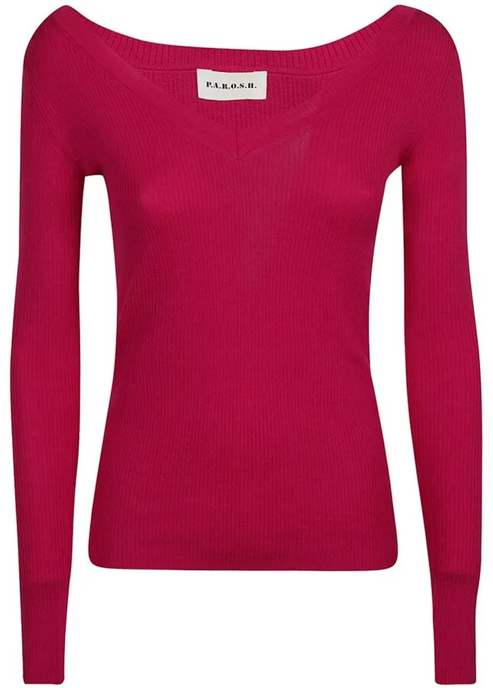 P.A.R.O.S.H. V-Neck Knitted Jumper