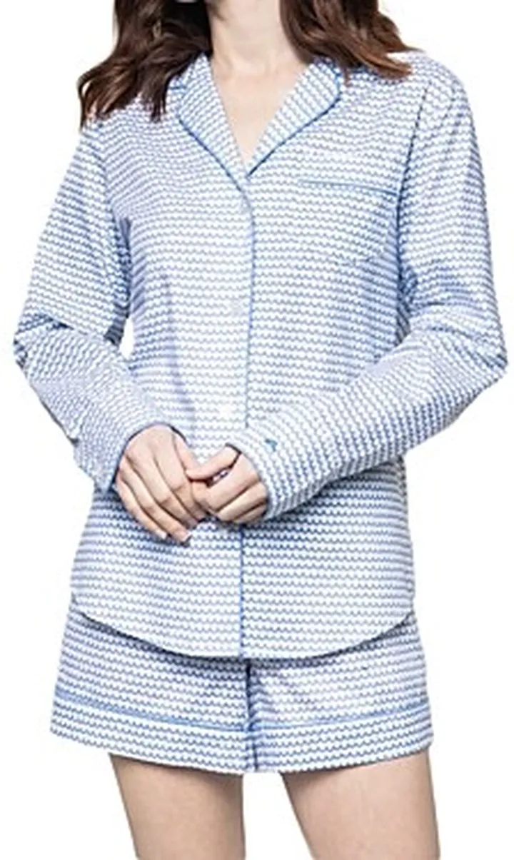 Petite Plume La Mer Cotton Pajama Shorts Set