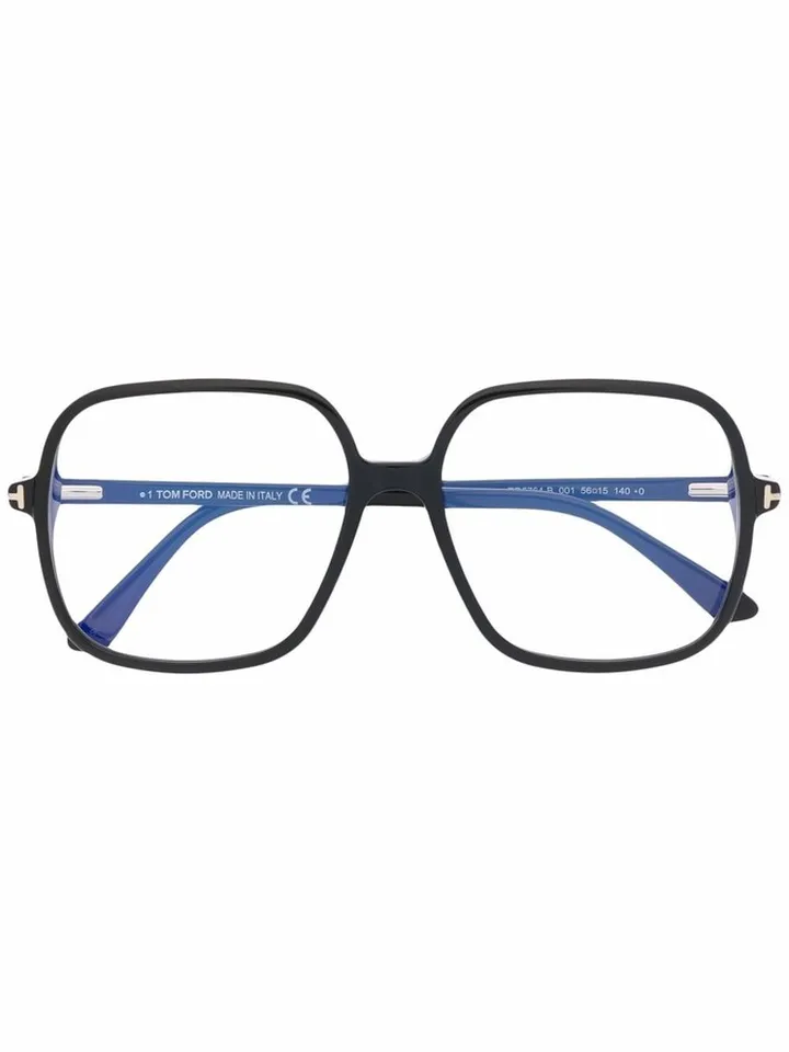 Polished-Effect Oversize-Frame Glasses