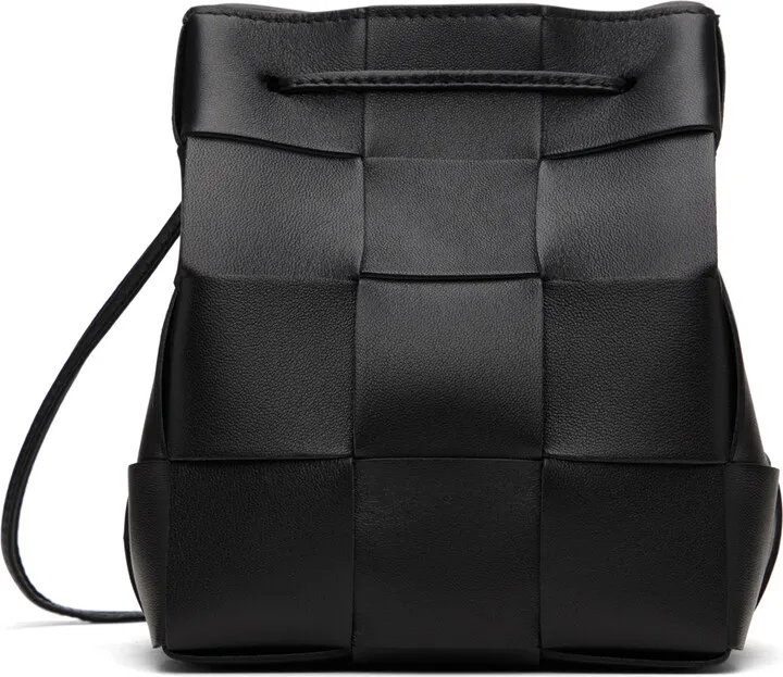 Bottega Veneta Black Small Cassette Cross-Body Bucket Bag