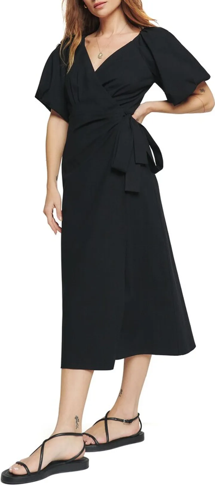 Olea Wrap Midi Dress