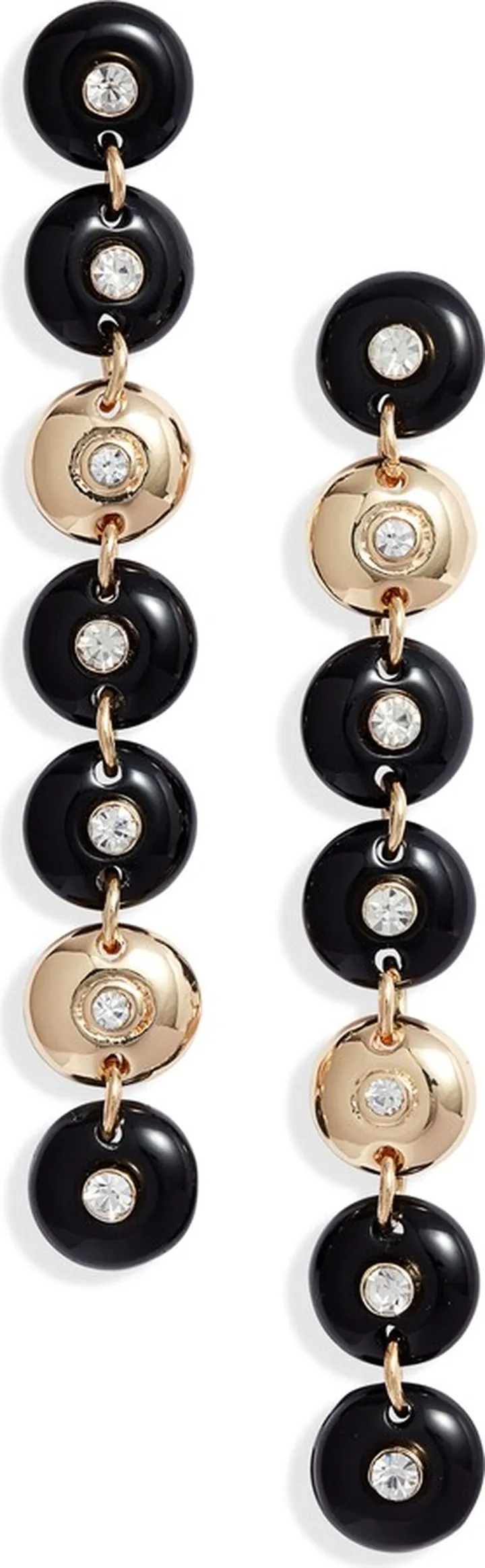 Disc Linear Drop Earrings