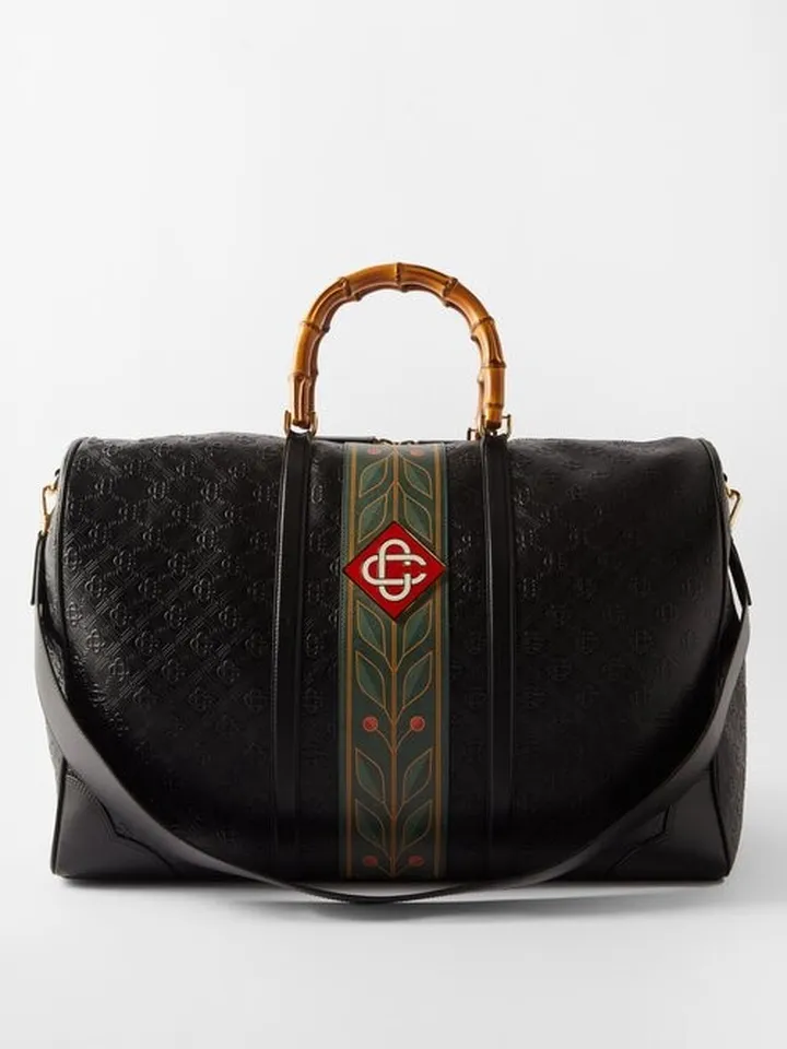 Diamond-monogram Leather Holdall
