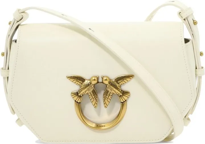 Pinko Exagon Logo Plaque Foldover Crossbody Bag