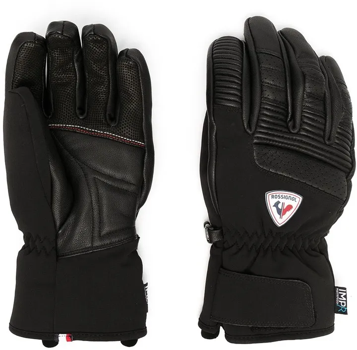 Logo-Patch Leather Gloves