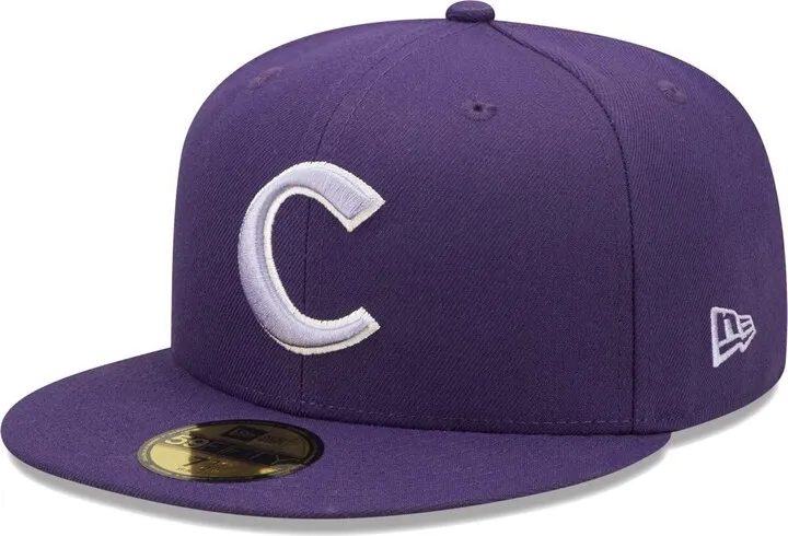 Men's New Era Purple Clemson Tigers Bright Undervisor 59FIFTY Fitted Hat