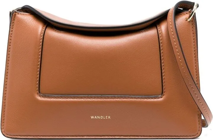 Brown Penelope Mini Leather Shoulder Bag