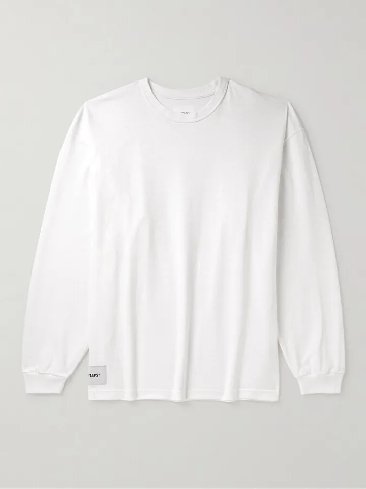 Logo-Appliquéd Embroidered Cotton-Jersey T-Shirt