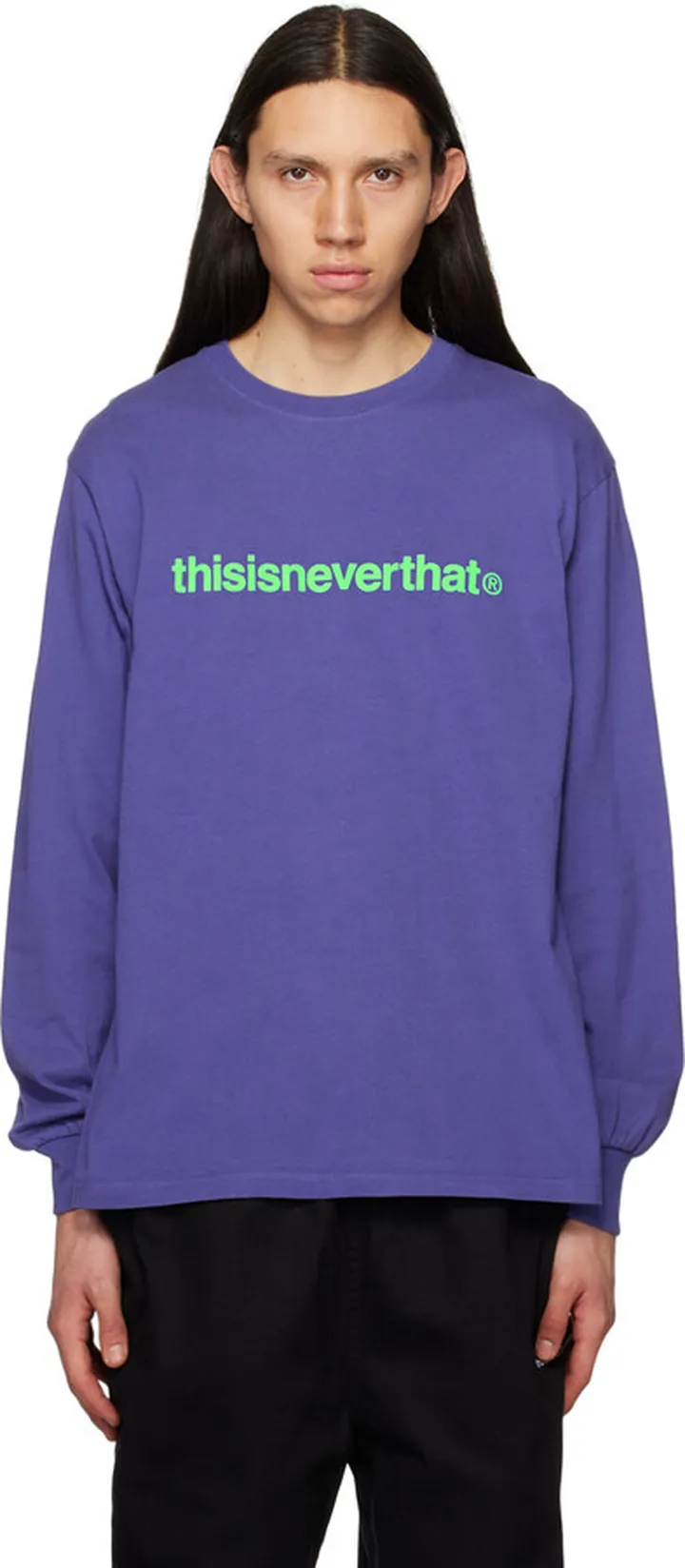 thisisneverthat Purple Printed Long Sleeve T-Shirt