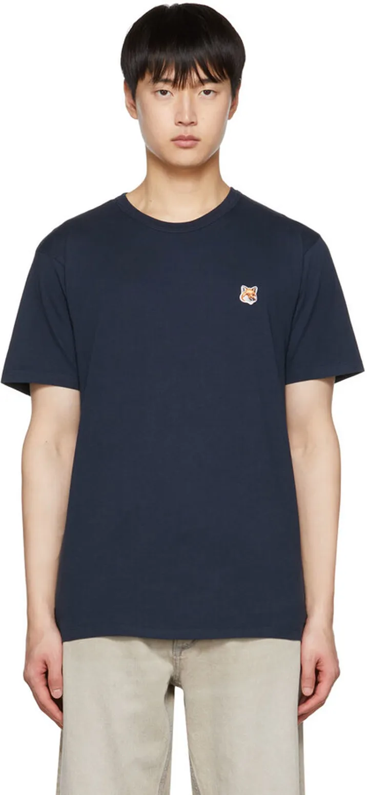 Maison Kitsuné Navy Fox Head T-Shirt