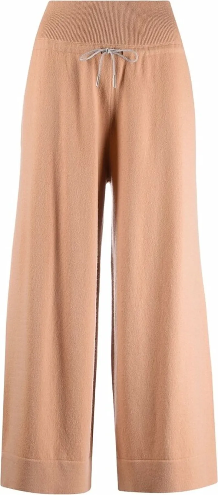 Drawstring-Waist Wide-Leg Cropped Trousers