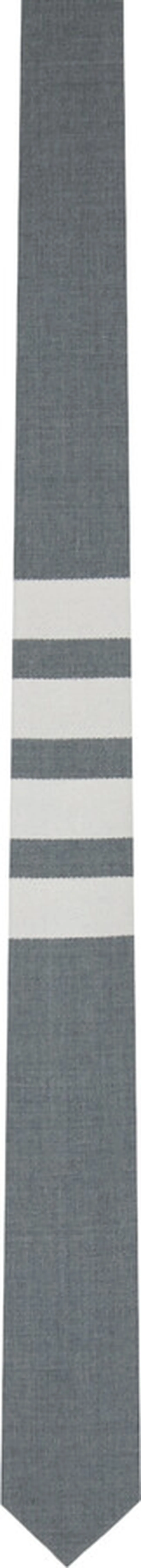 Thom Browne Gray 4-Bar Tie