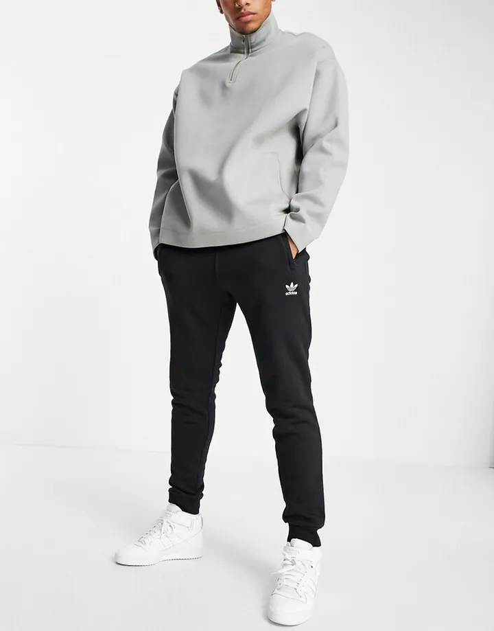 adidas Originals slim fit sweatpants with logo embroidery in black