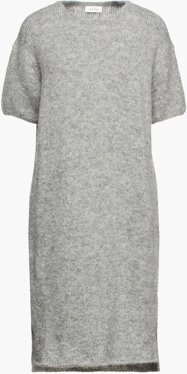 Mélange brushed knitted dress